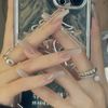24pcs Long Nail Color Gradient Western Style Gray Cute Nail Tips