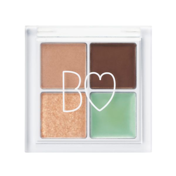 B IDOL The Eye Palette 108 Determined Blonde Beige, 0.3 oz (8 g), Eyeshadow, 3D Feel, Highlighter, Brown, Beige