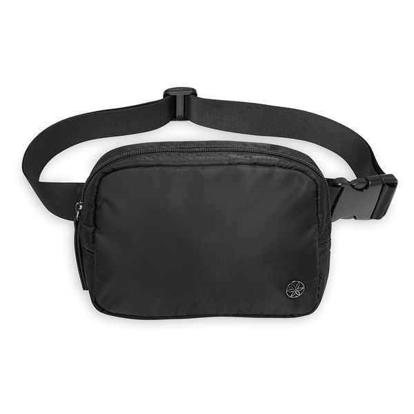 Gaiam Fanny Pack Running Belt Bag - Sidekick Waist Pack Cell Phone Holder Exercise Gym Slim Zipper Workout Pouch Jogging Bag | Multi Pocket, Adjustable Fit, Walking, Runner Accessories Women, Men