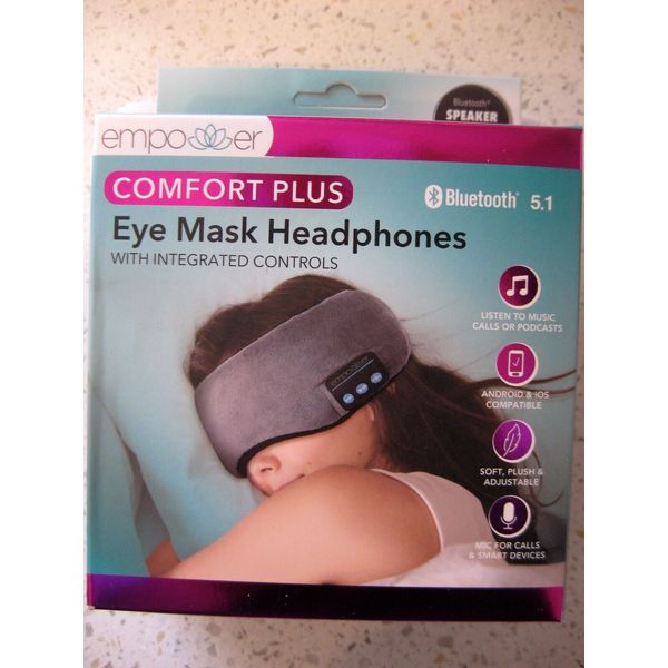 Bluetooth 5.1 Sleep Eye Mask Wireless Headphones Headset HandsFree Stereo NIB