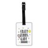 Gift Base Crazy Tennis Lady Visual Luggage Tag with Black Strap