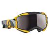 Scott Fury MX Goggle Cross/MTB Goggles Grey/Yellow/Silver Chrome Works