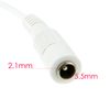 kenable 5.5 x 2.1mm DC Power Plug to Socket CCTV Extension Cable 5m White