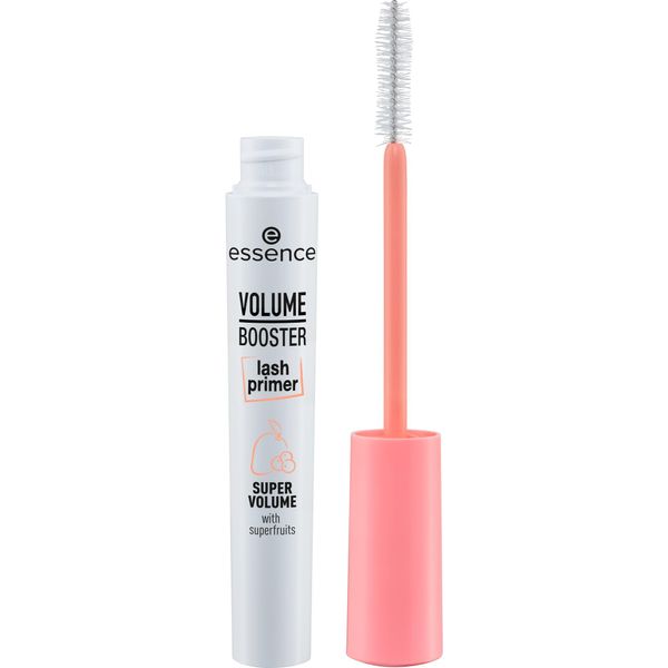 essence VOLUME BOOSTER lash primer, Wimperntusche, Weiss, volumengebend, grundierend, mit Ölen, vegan, ohne Mikroplastikpartikel, Nanopartikel frei, ohne Alkohol, 1er Pack (7ml)