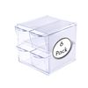 Deflecto 4 Drawer Cube Desktop Storage Solution - Multipack of 6
