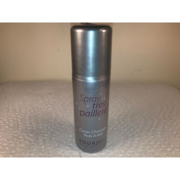 BOURJOIS SPRAY TRES PAILLETE BODY & HAIR SILVER SPRAY 1.7oz sealed nwob (Z9)