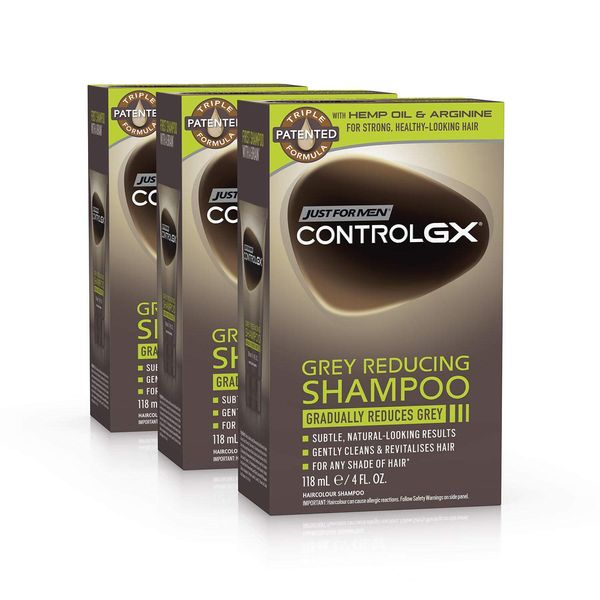 3x Just for Men Control GX Grey Reducing Shampoo