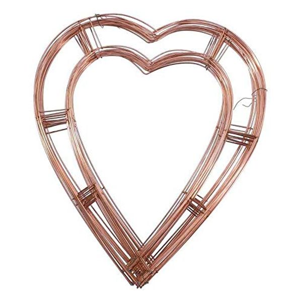 Wreath Heart Shaped Flat Wire Copper Frame - 12" - Choose Quantity (4)