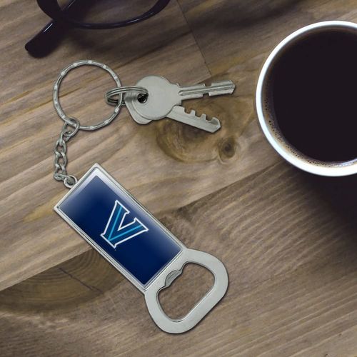 GRAPHICS & MORE Villanova University Primary Logo Keychain Rectangle Chrome Plated Metal Bottle Cap Opener