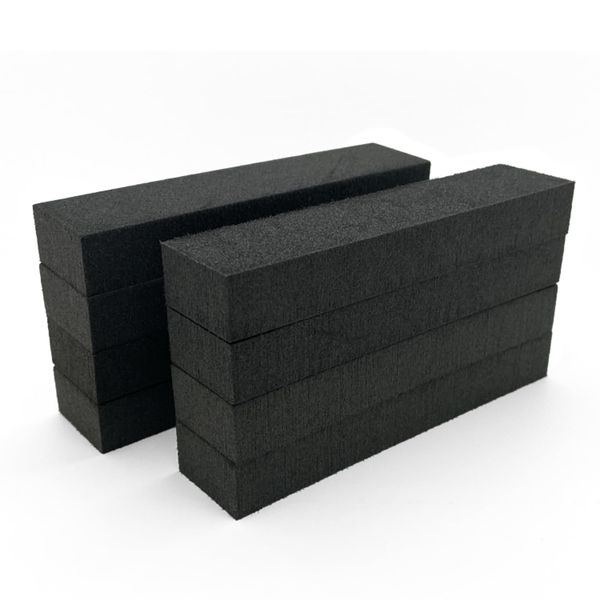 SPORTTAPE Rugby Lifting Blocks - Pack of 8 | Reusable Foam Blocks for Lineout Lifters Grip and Lineout Jumpers in Rugby - Black, 150mm x 30mm x 25mm