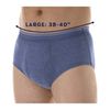 3-Pack Men's Super Absorbency Washable Reusable Bladder Control Briefs Grey Large (Waist 38-40)