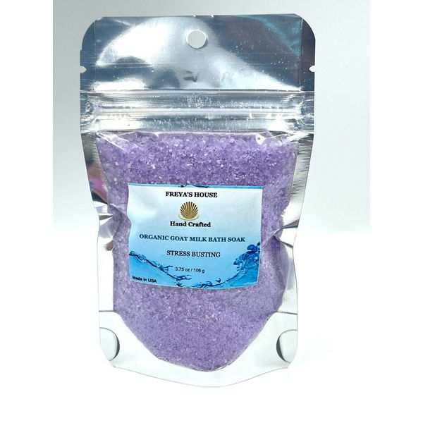 STRESS BUSTING Organic Goat Milk Bath Soak /Calming/ by Freya's House