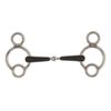 Shires Equikind Plus Universal Jointed Mouth Bit 5 inch Silver Black