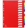 Exacompta - Ref 4812E - PP Document Dividers - Suitable for Use With A4+ Documents, Made from Polypropylene, Pre-Punched & Pre-Printed - 12 Part Dividers - Multicoloured