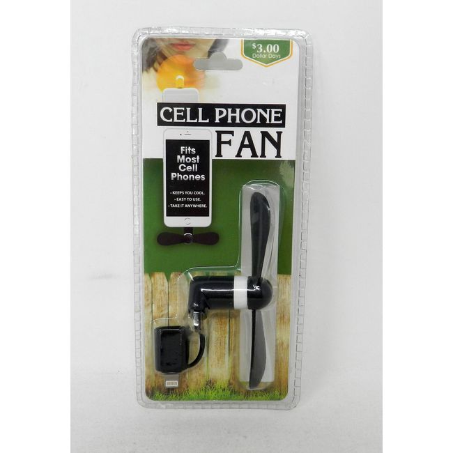 Cell Phone Fan Black