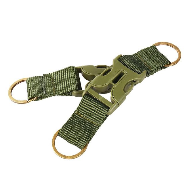 Tactical Keeper Key Chain Belt Webbing Key Ring Holder Military Hanger  Keychain