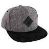 Blackskies Bliss Snapback Cap Unisex Baseball Tweed Cap Black Suede Suede
