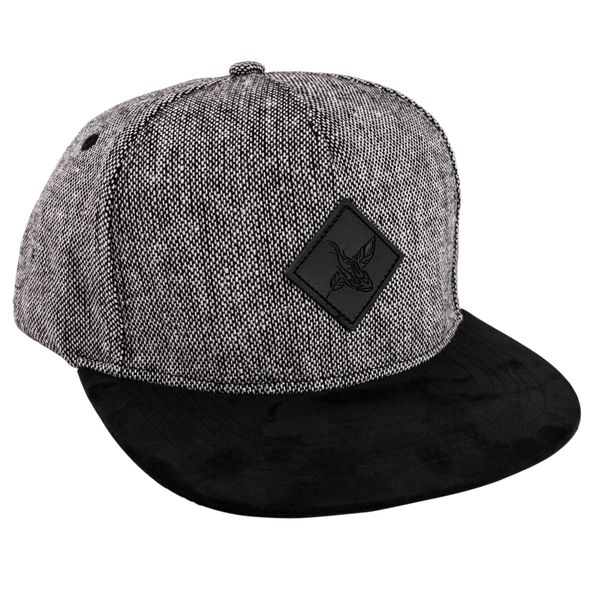 Blackskies Bliss Snapback Cap Unisex Baseball Tweed Cap Black Suede Suede