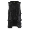 Blaklader Men's Ripstop Kangaroo Mesh Work Vest with Utility Pockets, Black, Medium