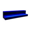 31" LED Lighted Liquor Bottle Display Shelf 2-step Back Bar Bottle Display Stand
