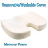 Premium Memory Foam Coccyx Seat Pad + Back Support Lumbar Cushion Pillow Set