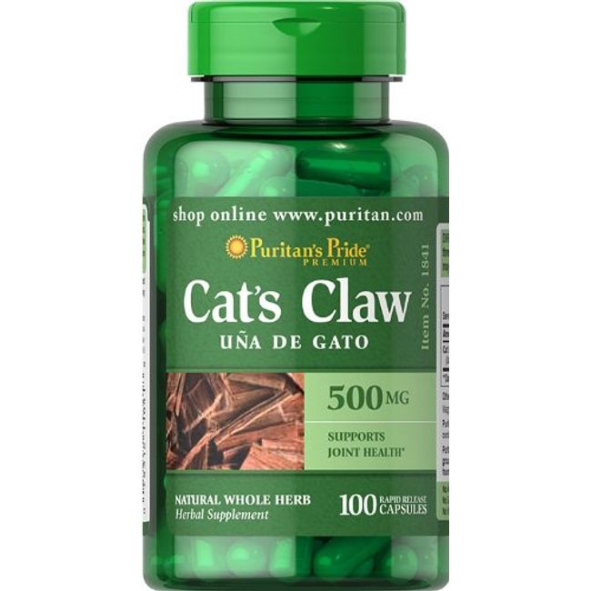 Puritan's Pride Cat's Claw 500 mg 100 Capsules