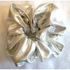 Silver Metallic Hair Scrunchy-Large
