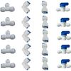 1/4" OD Quick Connect Push In to for RO Water Reverse White, Blue
