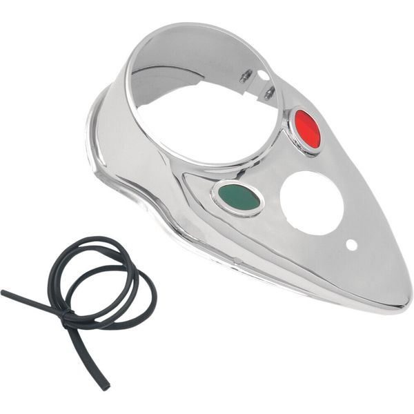 Drag Specialties Cat Eye Dash Cover - Chrome | 12-0034