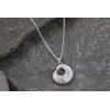 Large Wave Pendant, Sterling Silver, handmade in Cornwall