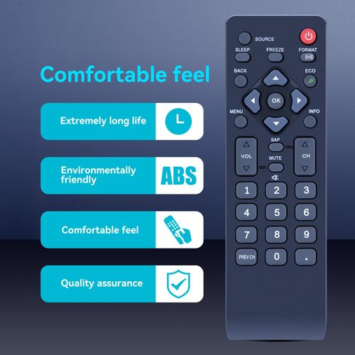 ZWP NH001UD RTNH001UD Replacement Remote Control fit for Emerson Sylvania LCD LED TV 42MD459B/F7 LC370EM2 LC320EM1F LC320EM2F LC320EMXF LC260EM2A CLC320EM2F CLC401EM2F LC220SL1 RLC320EM1 RLC220EM1