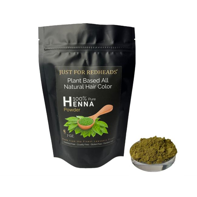 Just for Redheads Henna Hair Color for Redheads - 100% Dried Pulverized Leaves from Pure Lawsonia Plants (Strawberry Blonde)