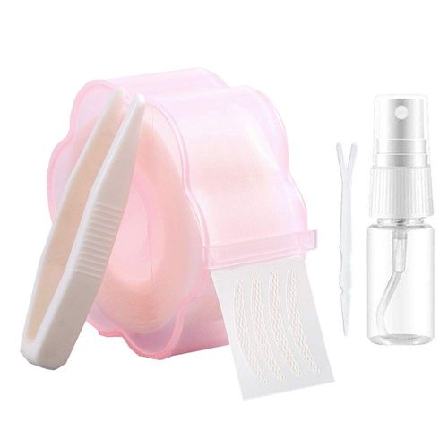 shefun JP172 Double Eyelid Mesh Tape, 360 Pieces, Adhesive with Water, Eyelid Crease, Strong Double-Sided Tape, Ultra Fine, Skin Color, Invisible Tape, Low Type