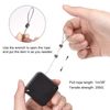 sourcing map Retractable Cable Lock with Self-Adhesive, Remote Control Security Lock Anti-Lost Rope Hardware Cable Lock 200g Tensile Force Black