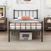 Classic Twin XL Metal Platform Bed Frame with Headboard,Matt
