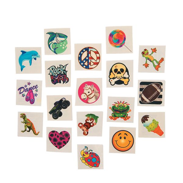 Everyday Bulk Temporary Tattoo Assortment - Apparel Accessories - Temporary Tattoos - Regular Tattoos - 360 Pieces