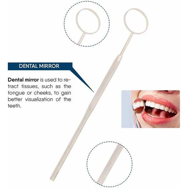 Dental mirror with handle tooth mirror dental stainless steel dentist tools for teeth cleaning inspection oral hygiene mouth mirror for daily use ce