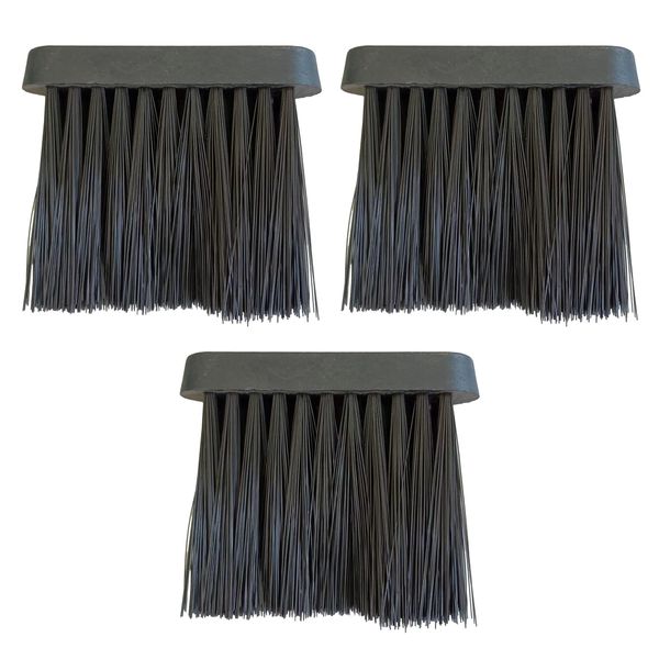 3 Piece Chimney Cleaning Brushes, Chimney Decoking Equipment, Fireplace Cutlery Replacement Broom, Plastic Brushes, Floor Cleaning Tools, Fireplace Tool Brushes (Black)