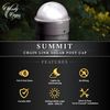 Classy Caps CH2233B Solar Post Cap for Chain Link Fence Post, Black