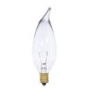 Satco S3868 12V Candelabra Base 25-Watt CA10 Light Bulb, Clear