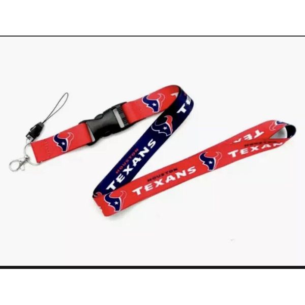 Houston Texans NFL Football Teams Logo Lanyard Key Chain US STOCK SHIP IN 1 DAY！