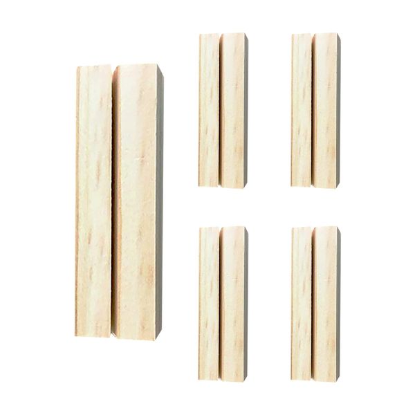 5Pcs Wooden Place Card Holders,Name Memo Card Holders,Wooden Postcard Holder,Table Number Holder Stands,Wood Photo Picture Card Holders for Home Party Events Wedding Party Menu Table Decoration