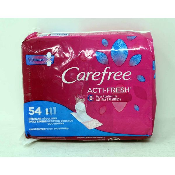 Carefree Acti-Fresh Regular Daily Liners Unscented 54 Count