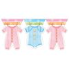 Creative Converting Baby Shower Baby Clothes Flag Banner