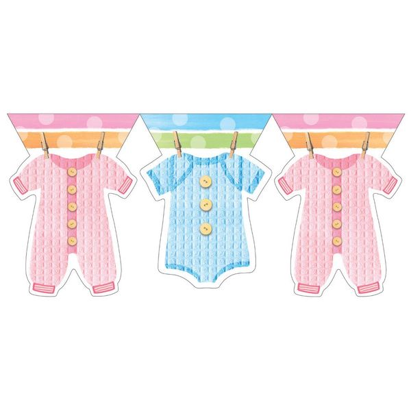Creative Converting Baby Shower Baby Clothes Flag Banner