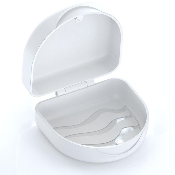 Orthodontic Mouthguard Case Dental Retainer Case-White