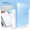 Toplive A4 PP Display Folder 60 Transparent Pockets Presentation Project Book Portfolio Document File Soft Cover, Blue