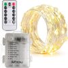 2 X Fairy Lights Battery Operated,Silver Wire Chains 8 Mode 16Ft/5Meter 50 Le...