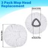 CDYJDY Mop Replacement Heads for O Cedar: Mop Replace Head Easy Wring Spin - Mop Heads Replacements Easy to Clean Install and Replaceable Mop Head Machine Washable(3 Pack)