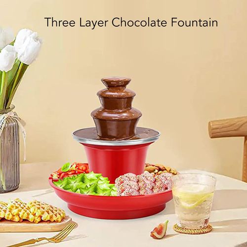 Yosoo Health Gear Chocolate Fountain, Chocolate Fondue Fountain Machine, 3 Tier Detachable Chocolate Fondue for Party Games Night, Christmas Dip Strawberries, Wedges,